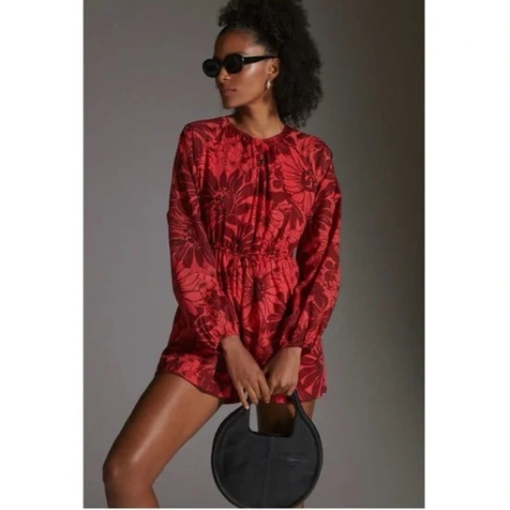 Faithfull the Brand Red Floral Romper Alba playsuit 8